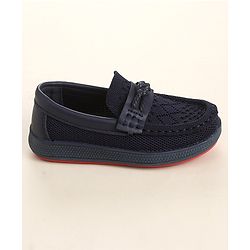 Cute Walk by Babyhug Slip On Solid Loafer - Navy Blue