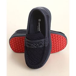 Cute Walk by Babyhug Slip On Solid Loafer - Navy Blue