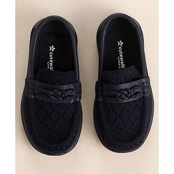 Cute Walk by Babyhug Slip On Solid Loafer - Navy Blue