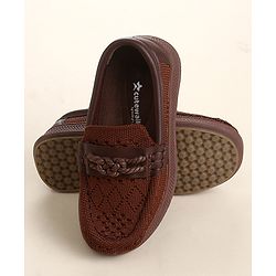 Cute Walk by Babyhug Slip On Solid Loafer - Beige