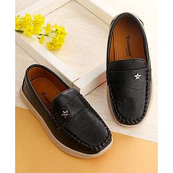 Cute Walk by Babyhug Slip On Solid Loafers - Black