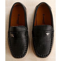 Cute Walk by Babyhug Slip On Solid Loafers - Black