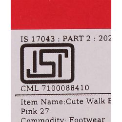 Cute Walk by Babyhug Casual Shoes with Velcro Closure & Strawberry Print - Red