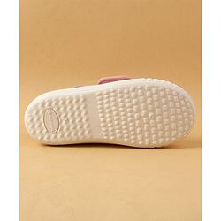 Cute Walk by Babyhug Casual Shoes with Floral Applique & Velcro Closure - Dark Pink