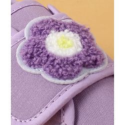 Cute Walk by Babyhug Casual Shoes with Floral Applique & Velcro Closure - Dark Pink