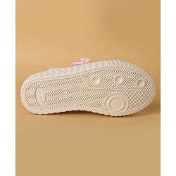 Cute Walk by Babyhug Casual Shoes with Velcro Closure Butterfly Applique- Pink