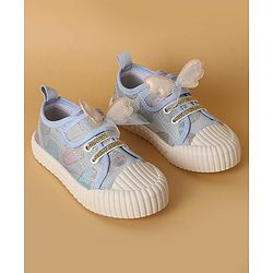 Cute Walk by Babyhug Casual Shoes with Velcro Closure Butterfly Applique- Pink