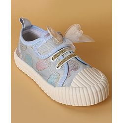 Cute Walk by Babyhug Casual Shoes with Velcro Closure Butterfly Applique- Pink