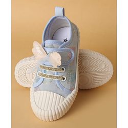 Cute Walk by Babyhug Casual Shoes with Velcro Closure Butterfly Applique- Pink