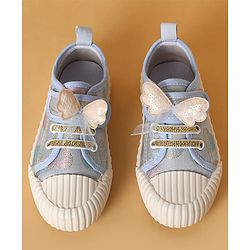 Cute Walk by Babyhug Casual Shoes with Velcro Closure Butterfly Applique- Pink
