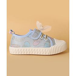 Cute Walk by Babyhug Casual Shoes with Velcro Closure Butterfly Applique- Pink