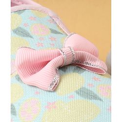 Cute Walk by Babyhug Slip On Casual Shoes with Bow Applique & Lemon Print - Pink