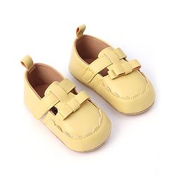 Cute Walk by Babyhug Velcro Closure Booties with Bow Applique -  Pink