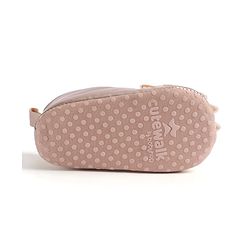 Cute Walk by Babyhug Slip On Booties with Bow Applique - Golden