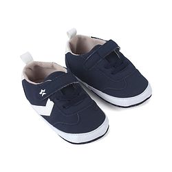 Cute Walk by Babyhug Booties with Velcro Closure & Tape Detailing - Navy Blue