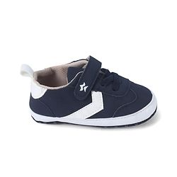 Cute Walk by Babyhug Booties with Velcro Closure & Tape Detailing - Navy Blue