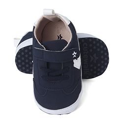 Cute Walk by Babyhug Booties with Velcro Closure & Tape Detailing - Navy Blue