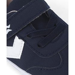 Cute Walk by Babyhug Booties with Velcro Closure & Tape Detailing - Navy Blue