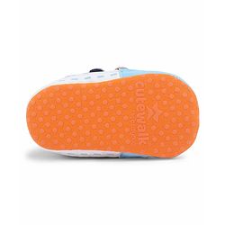 Cute Walk by Babyhug Velcro Closure Booties With Vehicle Print - Navy Blue