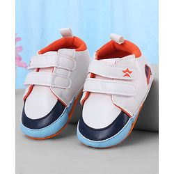 Cute Walk by Babyhug Velcro Closure Booties With Vehicle Print - Navy Blue