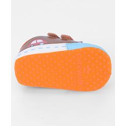 Cute Walk by Babyhug Velcro Closure Booties With Vehicle Print - Navy Blue