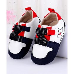 Cute Walk by Babyhug Slip On Booties with Star Print - Navy Blue