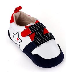 Cute Walk by Babyhug Slip On Booties with Star Print - Navy Blue