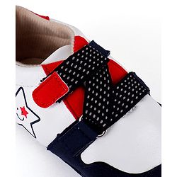 Cute Walk by Babyhug Slip On Booties with Star Print - Navy Blue