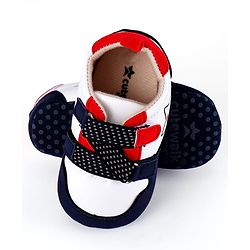 Cute Walk by Babyhug Slip On Booties with Star Print - Navy Blue