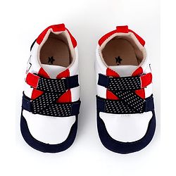 Cute Walk by Babyhug Slip On Booties with Star Print - Navy Blue