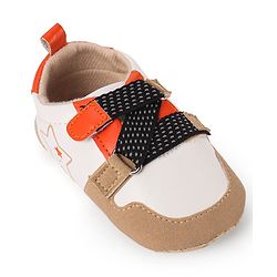 Cute Walk by Babyhug Slip On Booties with Star Print - Navy Blue