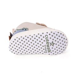 Cute Walk by Babyhug Velcro Closure Booties with Crocodile Applique - White