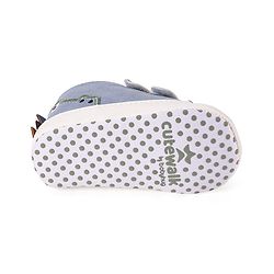 Cute Walk by Babyhug Velcro Closure Booties with Crocodile Applique - Light Blue