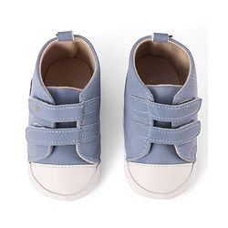 Cute Walk by Babyhug Velcro Closure Booties with Crocodile Applique - Light Blue