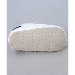 Cute Walk by Babyhug Velcro Closure Booties With Lace Detailing - White