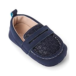 Cute Walk by Babyhug Slip On Solid Color Booties - Navy Blue