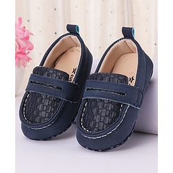 Cute Walk by Babyhug Slip On Solid Color Booties - Navy Blue