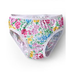 Babyhug 100% Cotton Knit Panties with Floral & Polka Dots Print Pack of 3 - Yellow Pink & White