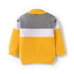 Babyhug Knit Full Sleeves Sweater Set - Mustard