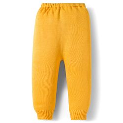 Babyhug Knit Full Sleeves Sweater Set - Mustard