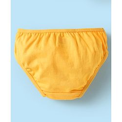 Babyhug 100% Cotton Panties With Floral & Animal Print Pack Of 3 - Dark Pink Yellow & White