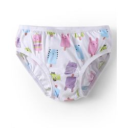 Babyhug 100% Cotton Knit Panties with Ice Cream & Polka Dots Print Pack of 3 - Light Green Pink & White