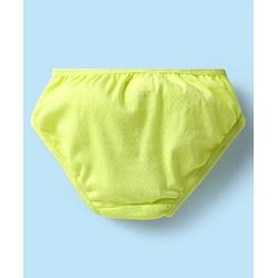 Babyhug 100% Cotton Single Jersey Knit Panties With Stripes & Floral Print Pack Of 3 - Lime & Pink