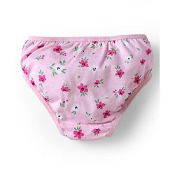 Babyhug 100% Cotton Knit Striped Panties with Floral &  Duck Print Pack of 3 - Pink & White
