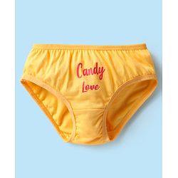 Babyhug 100% Cotton Single Jersey Knit Panties With Polka Dots & Star Print Pack Of 3 - Navy Blue Yellow & White