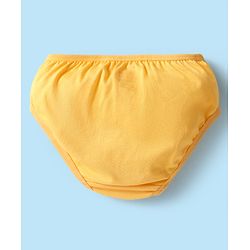 Babyhug 100% Cotton Single Jersey Knit Panties With Polka Dots & Star Print Pack Of 3 - Navy Blue Yellow & White