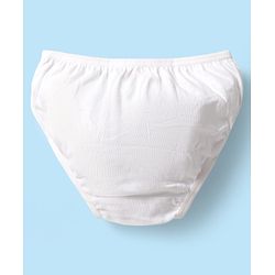 Babyhug 100% Cotton Single Jersey Knit Panties With Polka Dots & Tropical Theme Print Pack Of 3 - White Yellow & Red