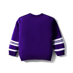 Babyhug Knit Full Sleeves Sweater Set with Fair Isle Design - Purple