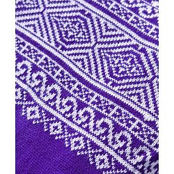 Babyhug Knit Full Sleeves Sweater Set with Fair Isle Design - Purple
