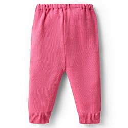 Babyhug Knitted Full Sleeves Sweater Set with Hearts Design - Dark Pink